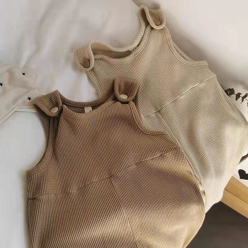 [Babycat] Hàng Có Sẵn Bán Chạy Bộ Áo Liền Quần Dệt Kim Kiểu Hàn Quốc Nhật Bản Phong Cách Mori Retro Cho Bé Trai Và Bé Gái Dễ Phối Đồ