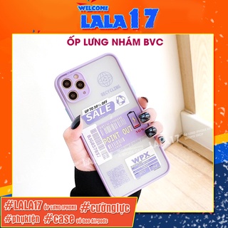 Ốp Lưng iphone đẹp Basic nhám Full viền vuông màu tím bảo vệ camera