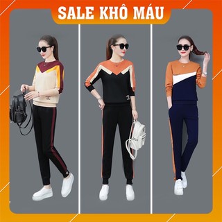{ XẢ HÀNG CUỐI NĂM } Đồ bộ nữ thu đông dài tay- Bộ thể thao nữ dài tay, chất vải thun da cá MS