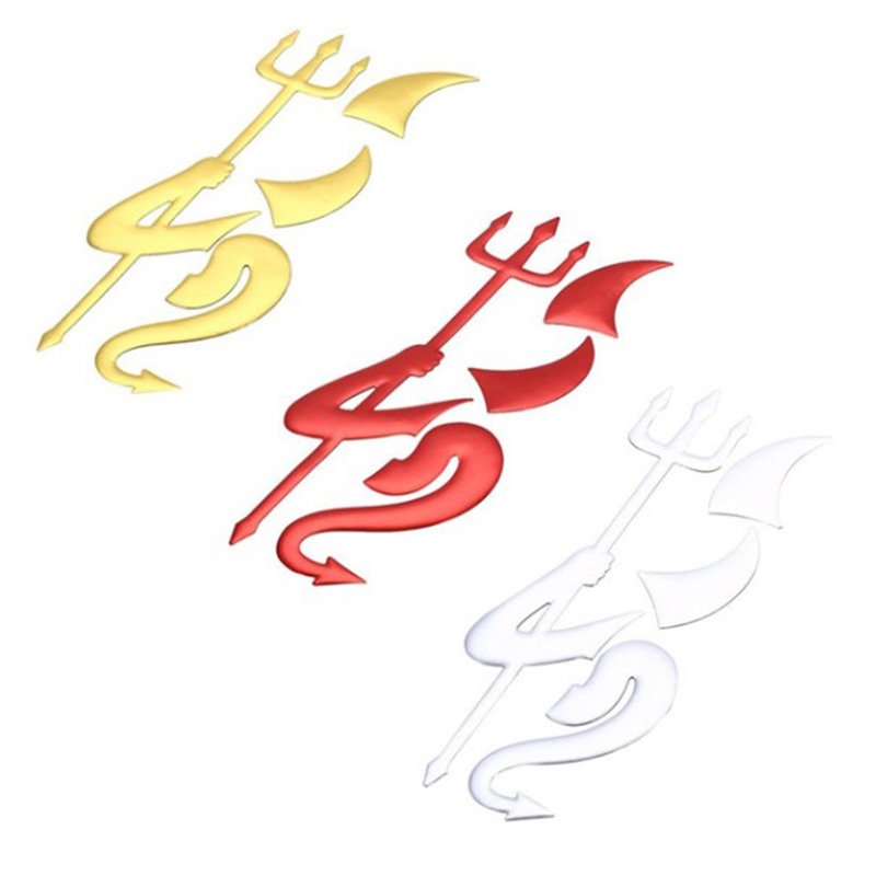 Miếng Dán Trang Trí Ngoại Thất Xe Hơi Hình Quỷ Nhỏ 3d Dễ Thương