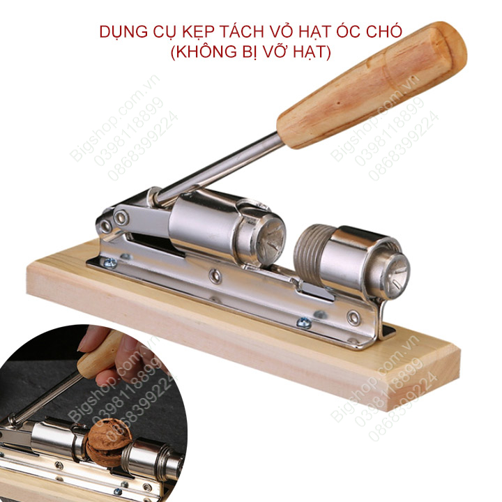 Dụng cụ kẹp tách vỏ óc chó, dạt dẻ bằng tay, không bị vỡ hạt