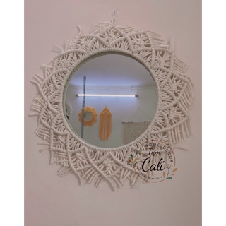 Gương Decor viền trang trí Macrame - Ảnh thật
