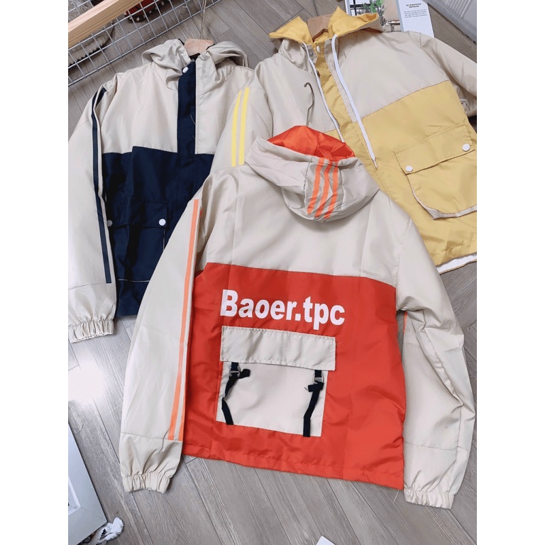 Áo Khoác Dù Nữ 2 lớp Cao Cấp Túi Hộp 2 nút tay sọc Phong Cách - Thời Trang Áo Khoác TP [NewUnisex]
