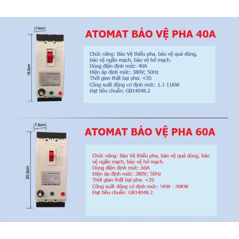 (Baili) Aptomat hộ gia đình, cài đặt thời gian chạy, chống dòng dò, mất pha, bảo vệ quá tải động cơ