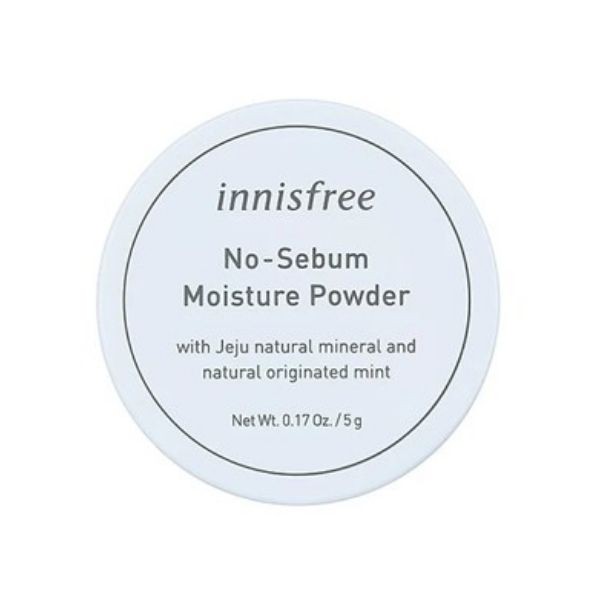 Phấn Phủ Innisfree No-Sebum Moisture Powder-Chất phấn nhẹ, thoáng, không gây bí da, Giúp lớp nền trên da mịn màng.