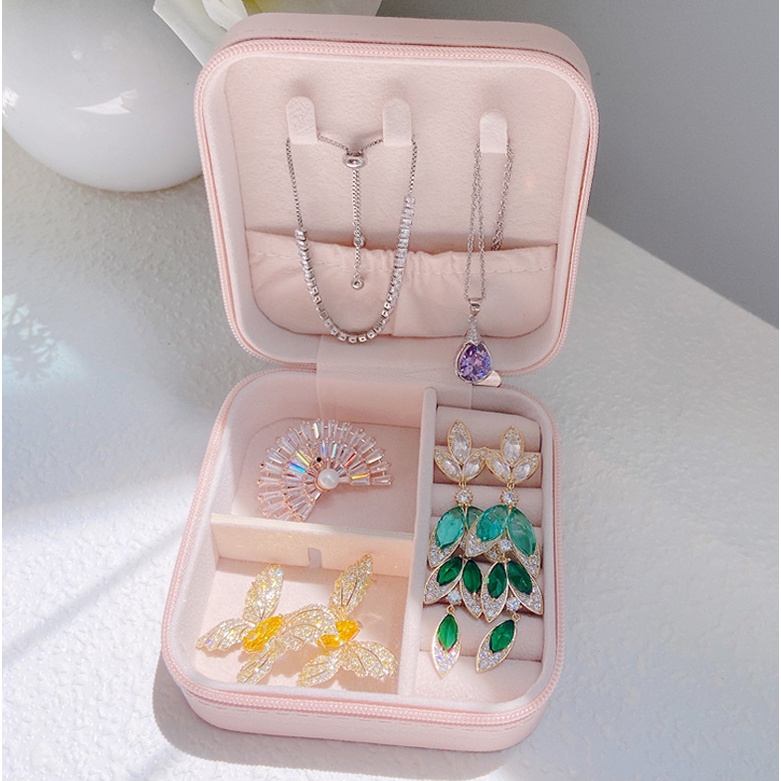 Hộp Đựng Nư Trang, Hộp đựng trang sức mini bằng da cao cấp