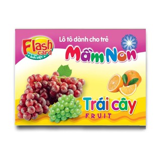 Flash Card song ngữ Anh Việt – Lô tô cho trẻ mầm non - chủ đề: Trái cây