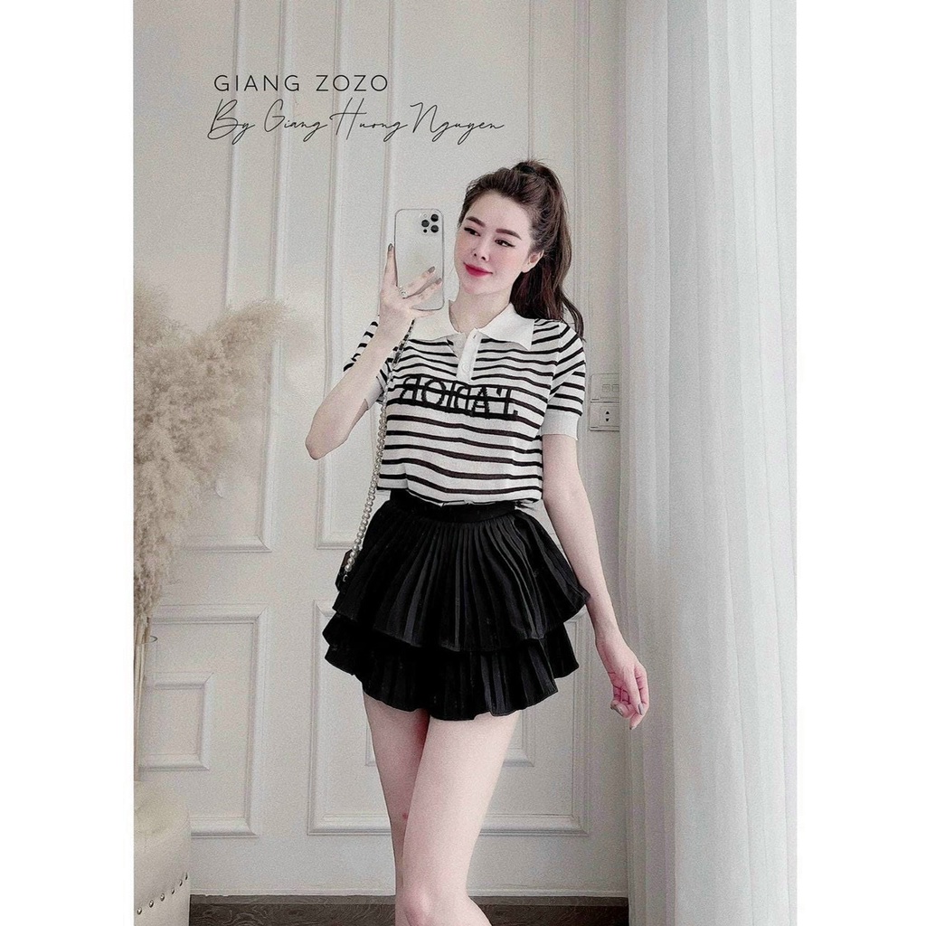 Chân váy xếp ly 2 tầng chống nhăn có quần trong Lưng cạp cao siêu HOT - Kim Dung Fashion Store