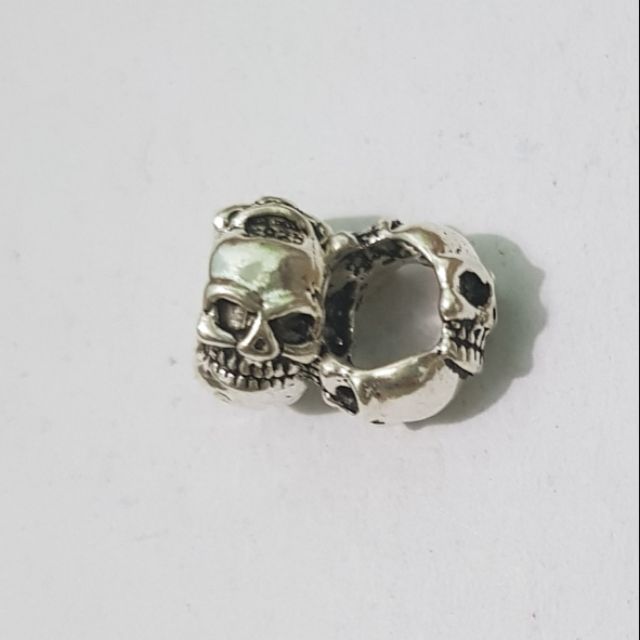 Charm bạc 925 hình đầu lâu size 10 mm