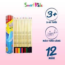 BÚT CHÌ MÀU HỘP SẮT SMART KIDS SK-CP2003 12 MÀU/ SK-CP2004- 24 màu