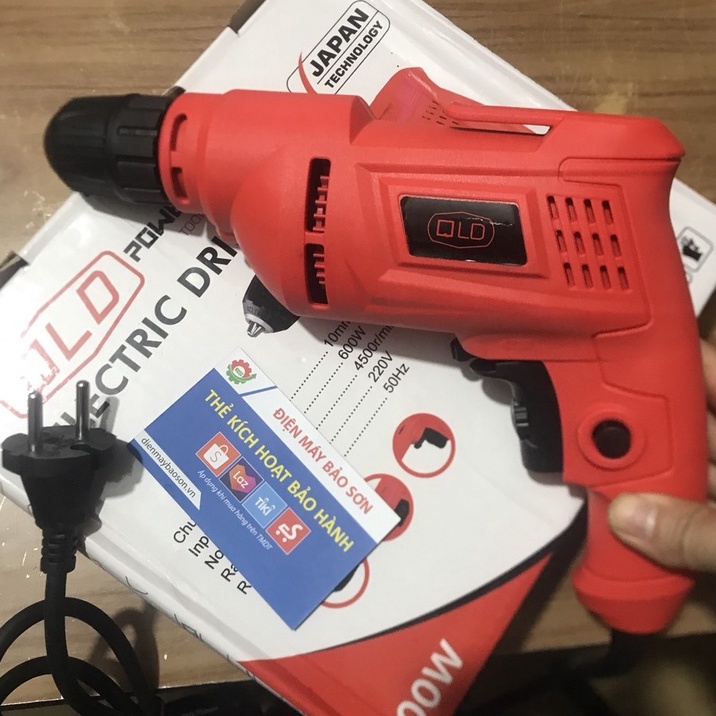Máy khoan điện cầm tay QLD 600W Máy Bắn Vít Đầu 10mm Bảo hành 1