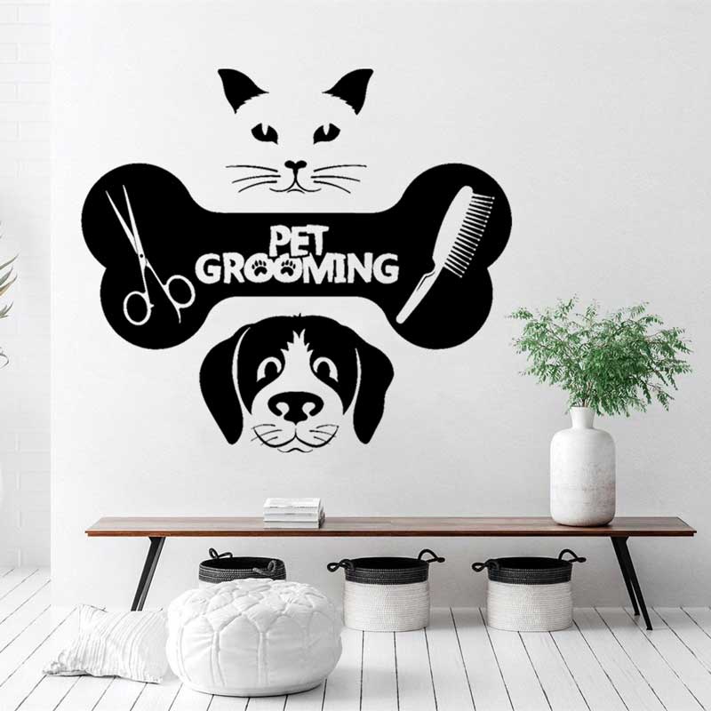 Miếng Dán Tường / Kính Cửa Sổ / Cửa Hàng / Thú Cưng Hình Chó Mèo Dễ Thương Trang Trí