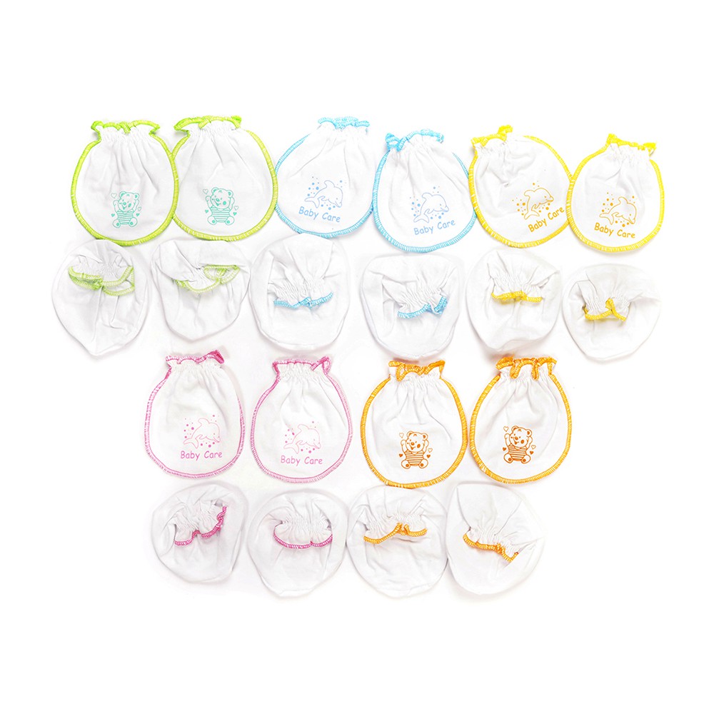 Combo 5 Bao tay chân cotton trắng Nanio