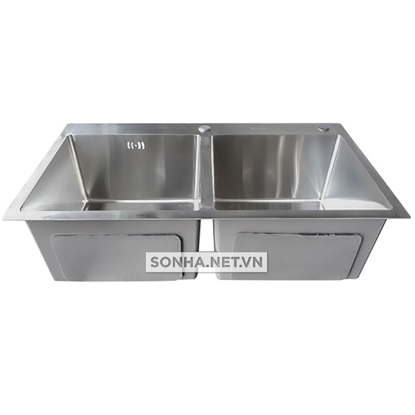 Chậu rửa chén bát INOX kiểu dáng 2 hố cân