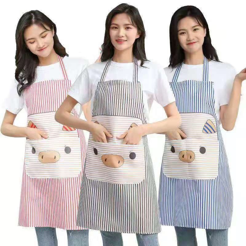 Tạp dề hình chú heo dễ thương chống bẩn dầu và nước khi nấu ăn/nướng thịt BBQ trong nhà bếp/vẽ tranh/làm đồ thủ công