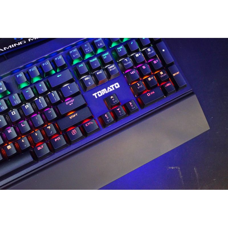 [Mã ELTECHZONE giảm 6% đơn 500K] BÀN PHÍM CƠ TOMATO S250 LED RAINBOW CÓ KÊ TAY ĐI KÈM Chopper Gaming Gear