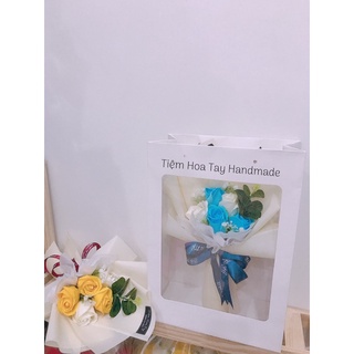 Bó hoa sáp 5 bông kèm túi+thiệp