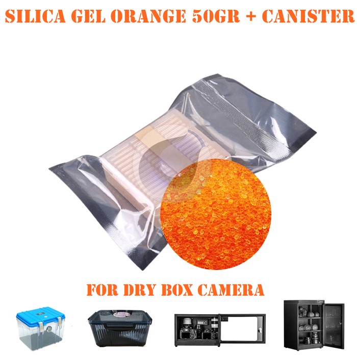 Hộp gel silica màu cam/xanh dương sử dụng đa năng