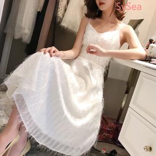 Đầm Lụa Dây Hở Lưng Quyến Rũ