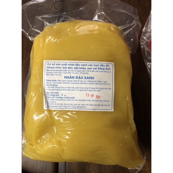 Nhân đậu xanh túi 2kg