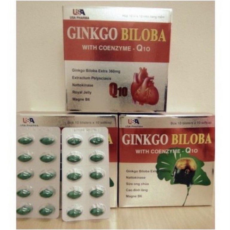 Viên uống bổ não Ginkgo Biloba 360  Giúp bổ sung dưỡng chất cho não, tăng cường lưu thông máu