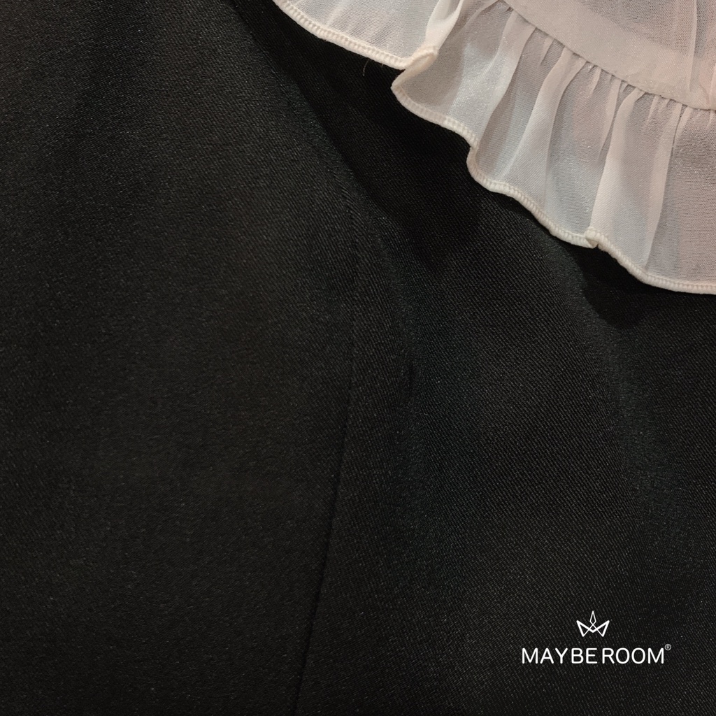 Đầm dáng xoè màu đen suông - Morela dress Mayberoom