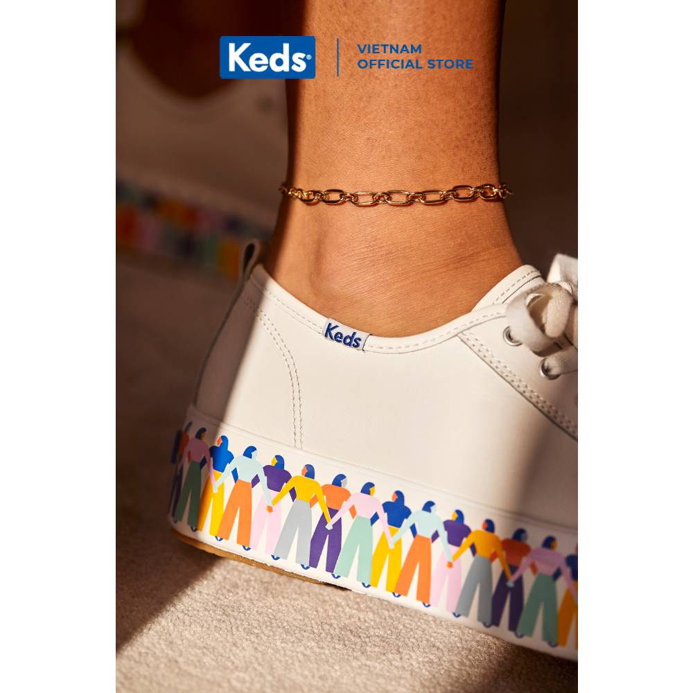 Giày Keds Nữ- Triple Up Leath Rainbow People- KD065551