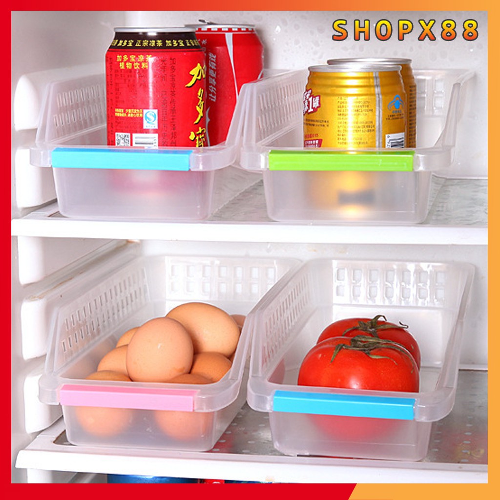 Khay kệ, hộp đựng đồ ăn thức uống tiết kiệm diện tích tủ lạnh đa năng tiện dụng sx 234