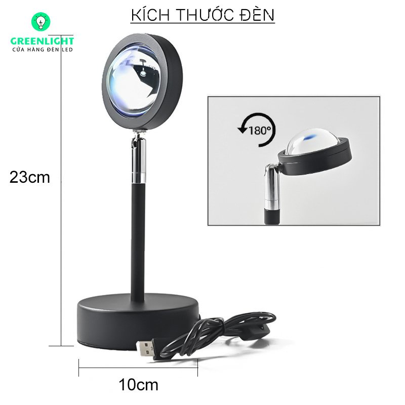 Đèn Hoàng Hôn Đổi màu HOT TIKTOK 16 triệu màu App có remote, Chụp ảnh quay video sống ảo Sunset Rose Blackpink