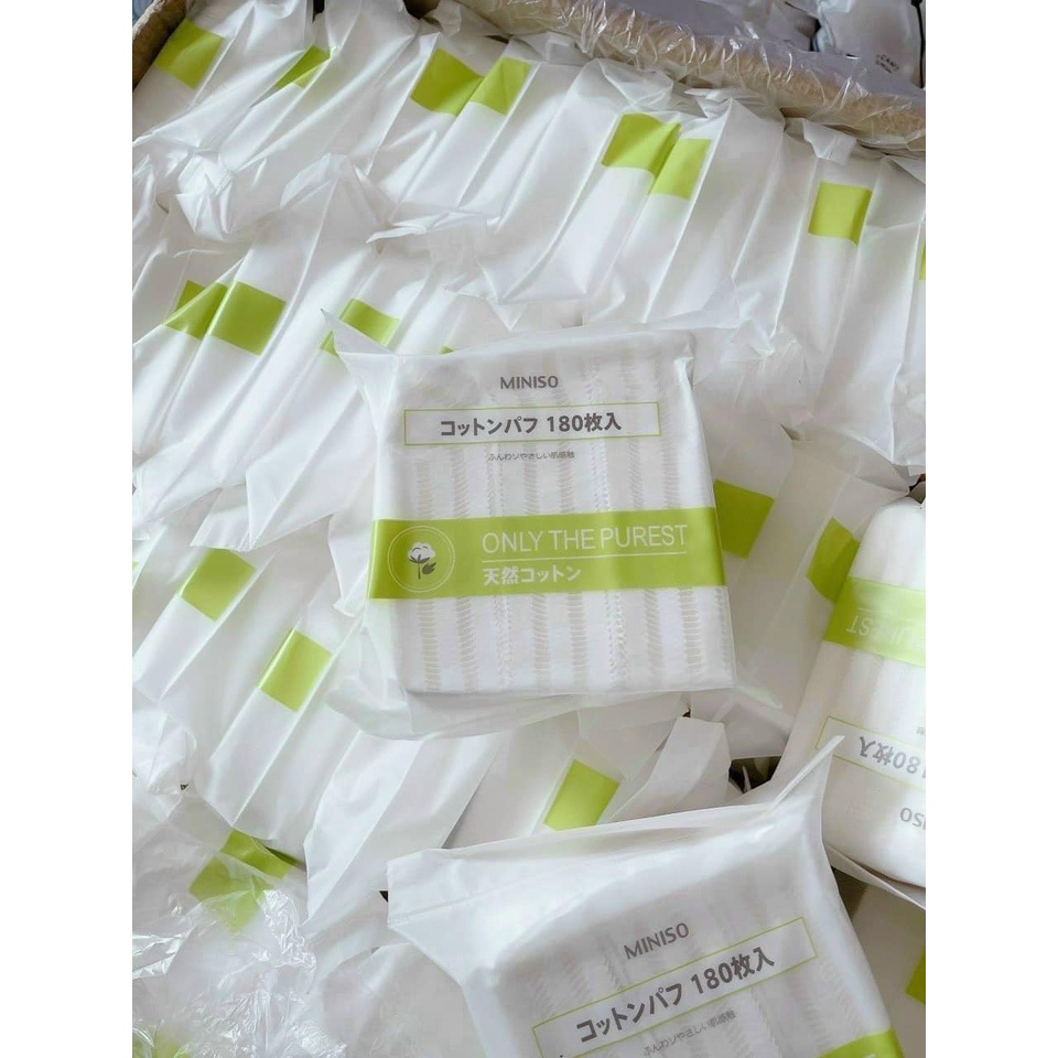 Bông tẩy trang miniso , Dụng cụ trang điểm tẩy trang từ bông cao cấp cotton pad Miniso
