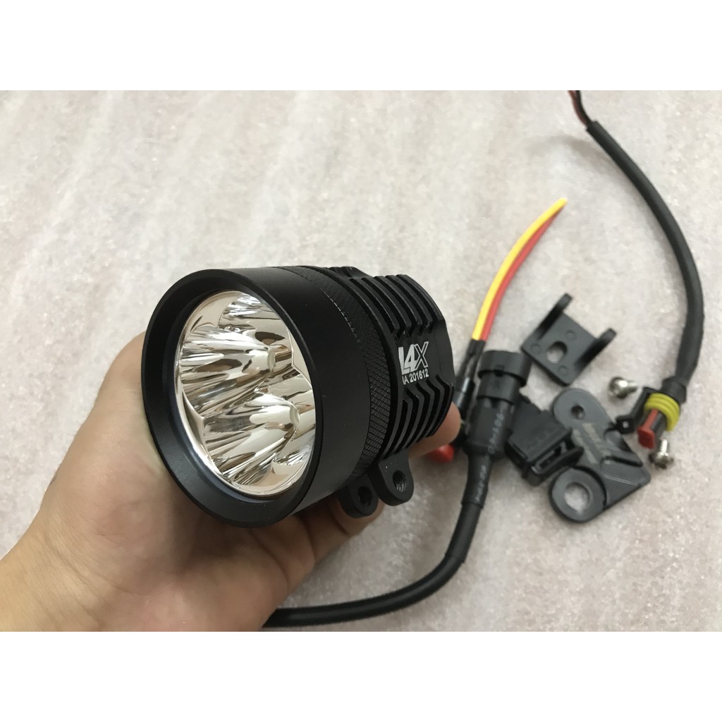 Đèn Trợ Sáng L4X < 40W> Cree Hàng Loại 1 < CHống Nước Tuyệt Đối Kèm Rắc Dây Chống Cháy>  Tặng Full Phụ Kiện