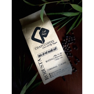 10 gói 500g cà phê robusta nguyên chất rang mộc chapicoffee