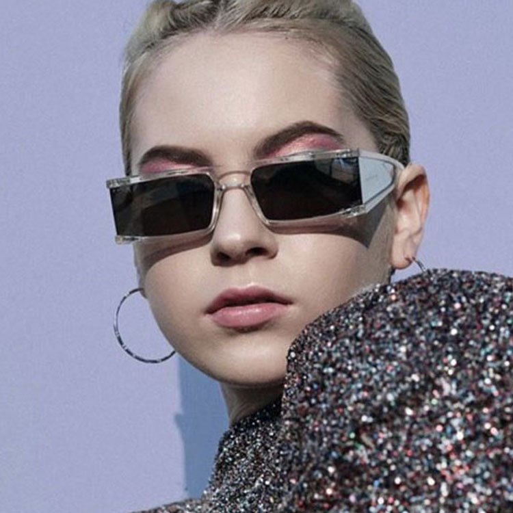 Kính mát gọng hình chữ nhật phong cách retro thời trang cho nữ