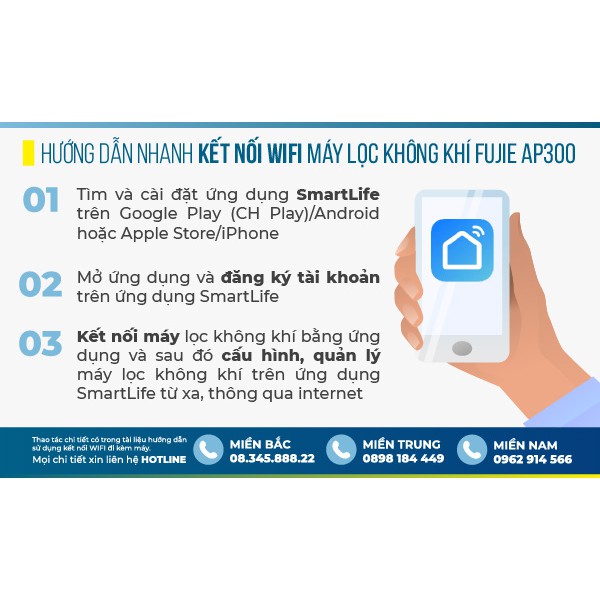 Máy lọc không khí thông minh FujiE AP300 (kết nối Wifi, HEPA 3M-Mỹ, 4 cấp lọc,dùng phòng:12-20m2) Chính hãng