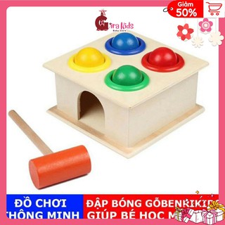 Do choi go 💕Freeship💕 Đồ chơi đập bóng gỗ cho bé, đồ chơi gỗ thông minh