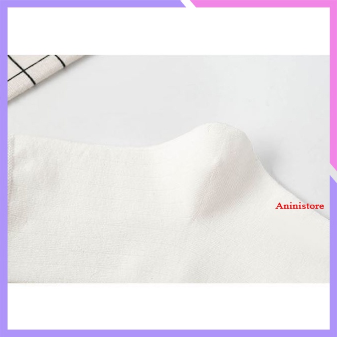 Tất cổ cao, vớ cổ cao nữ trắng họa tiết trái cây ở cổ vải cotton co giãn thời trang Hàn Quốc (TP 024 – Aninistore)