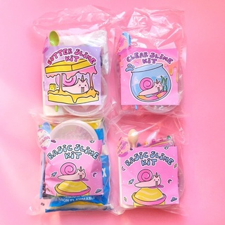 Bộ kit làm slime Ốc Sên - Basic slime - Butter slime- Clear slime - Đầy đủ dụng cụ