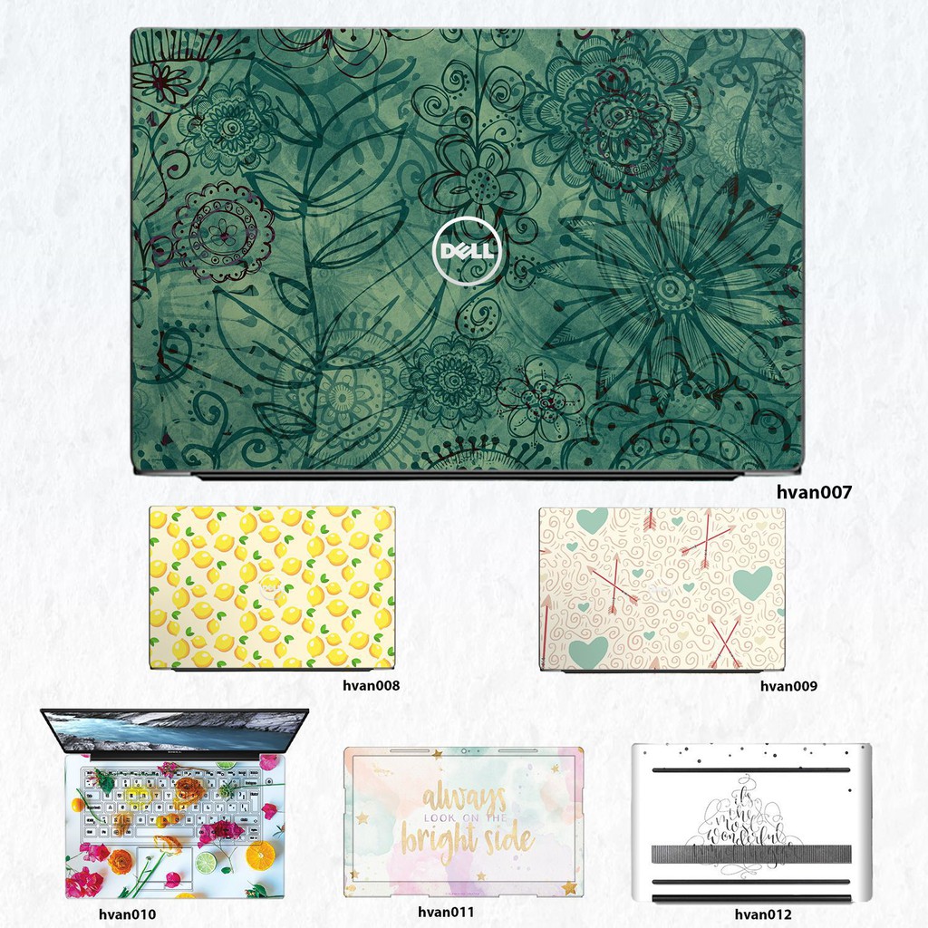 Skin dán Laptop Dell in hình Hoa văn nhiều mẫu 2 (inbox mã máy cho Shop)