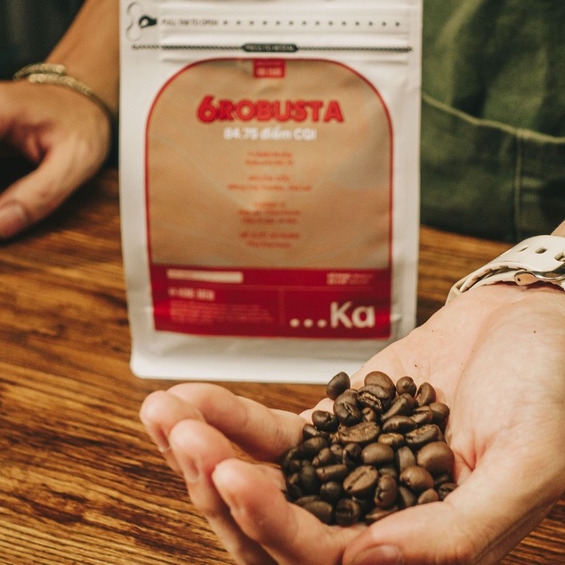 Cà phê nguyên chất FINE ROBUSTA, Cà phê FineRobusta từ Nông trại TamBa Hương Hoa trắng Chocolate Hậu vị dài và êm