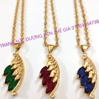 Dây chuyền khổng tước mạ vàng 18k