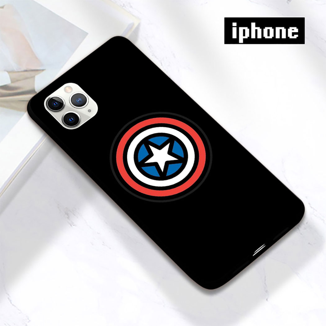 Mềm Ốp Lưng Captain America Nhiều Mẫu Mã Cho Điện Thoại Iphone X Xr Xs Max 5 6 5s 6s 7 8 Plus Se Hhh34