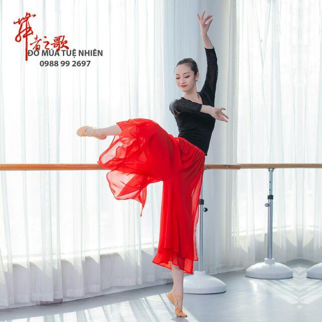 # Q25 | Quần tập múa cổ trang, tập yoga ống rộng 2 lớp ống xẻ - Đồ Múa Tuệ Nhiên