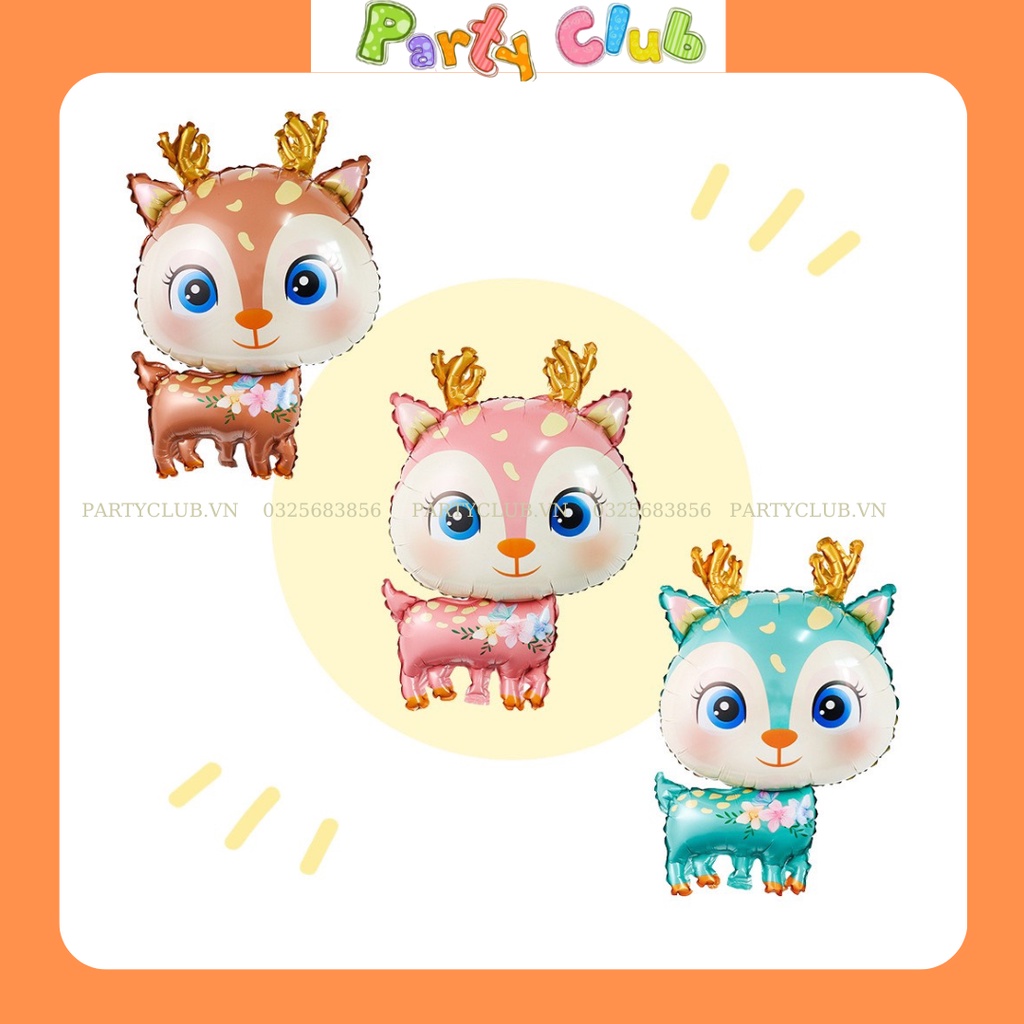 Bong bóng bay hình hươu hoa trang trí sinh nhật