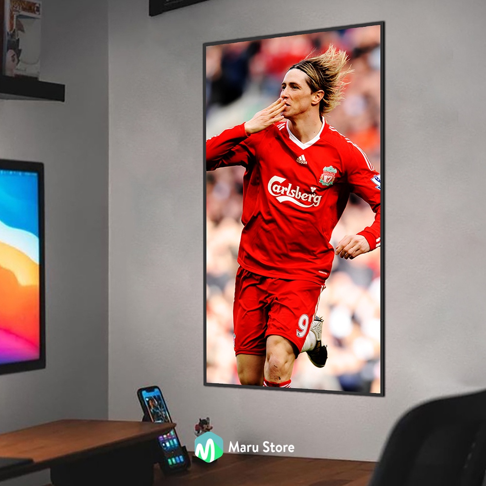 Tranh Treo Tường Fernando Torres Có Khung Composite Trang Trí Góc Gaming
