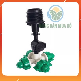 Combo 5 Béc phun sương tưới lan 4 hướng siêu mịn có van chống rỉ gắn kèm chân ren 21