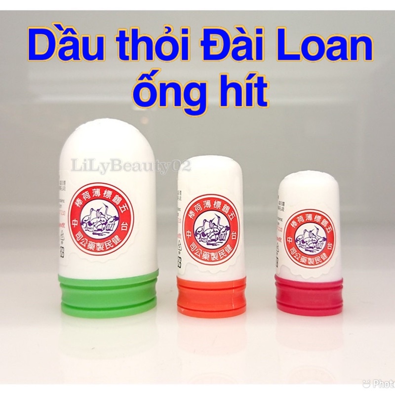 ( Bill Đài Sẵn )Dầu thỏi ống hít thanh bạc hà Đài Loan