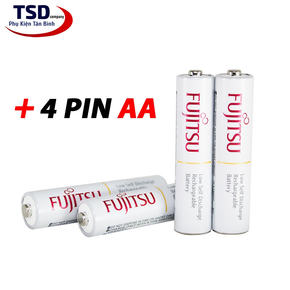 Bộ 4 Pin &amp; Sạc FUJITSU FCT345 Chính Hãng