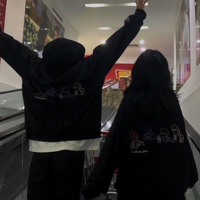 Áo Nỉ Mũ Hoodie Sadboiz Tay Bồng Dáng Rộng Ulzzang Unisex Chất Nỉ Bông Dày Dặn Anhribi
