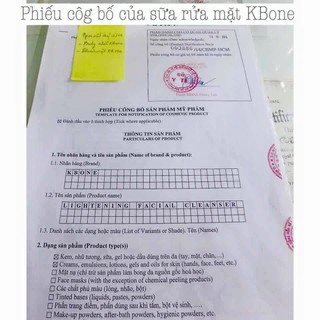 Sữa Rửa Mặt Ngọc Trai KB ONE CLEANSER