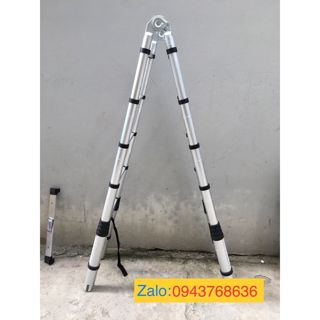 Thang Nhôm Rút Chữ A 5M(2.5+2.5) [Tặng 2 Chốt Thang]